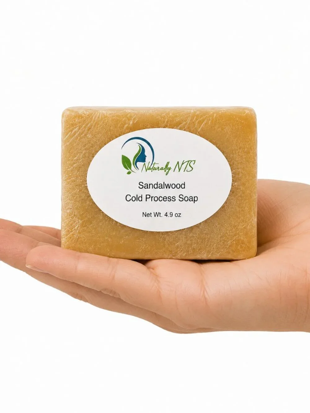 Naturally NTS Sandalwood Cold Process Soap – 4.9 oz – Golden Beige